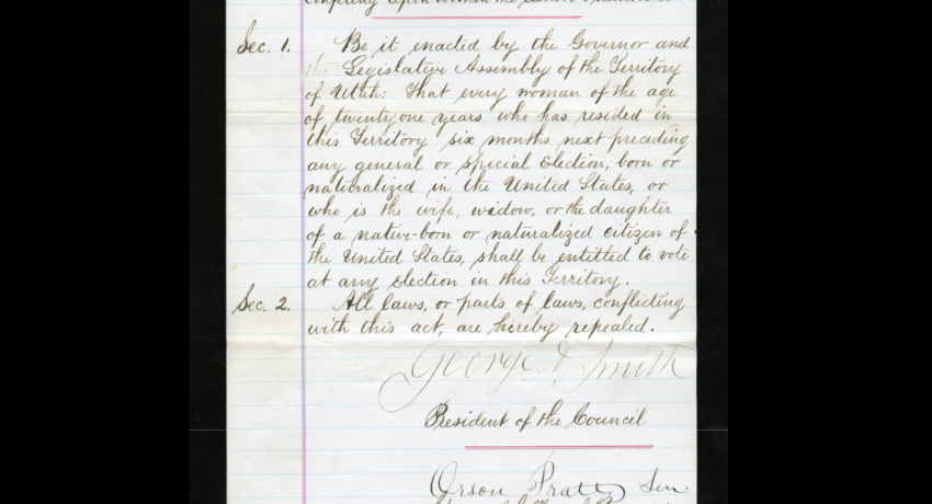 Utah Women Suffrage