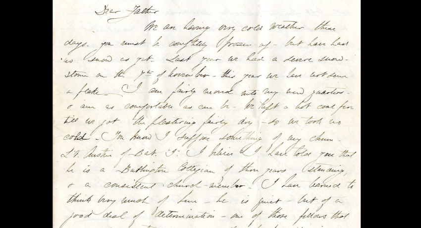 Civil War letters at Middlebury College