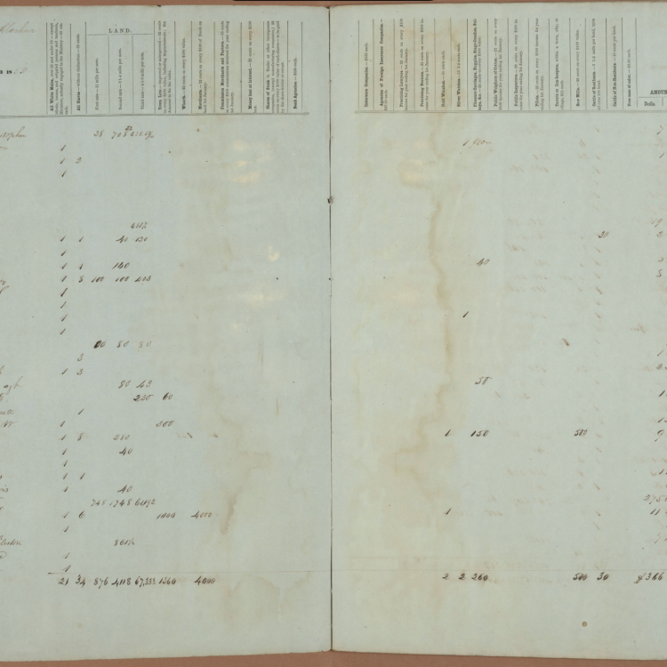 Florida County Tax Rolls, 1849 and 1850