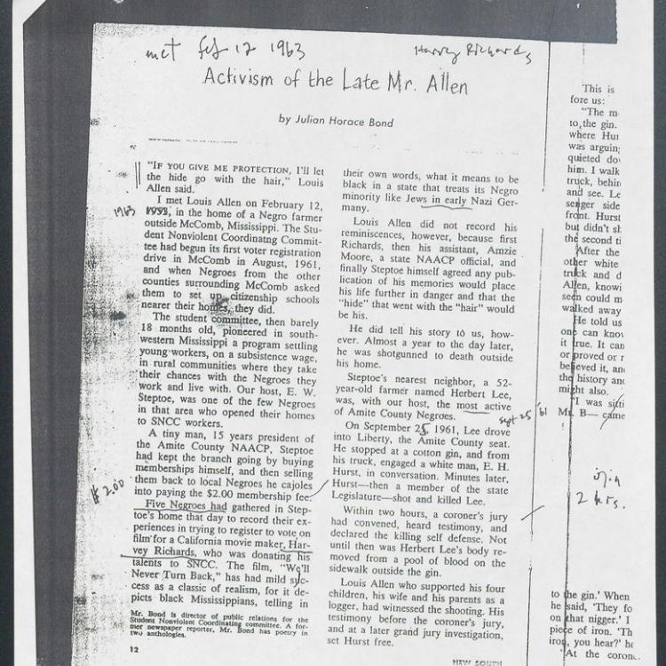 Julian Bond Papers Project