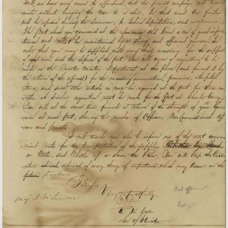 Letterbook of Governor Richard Keith Call