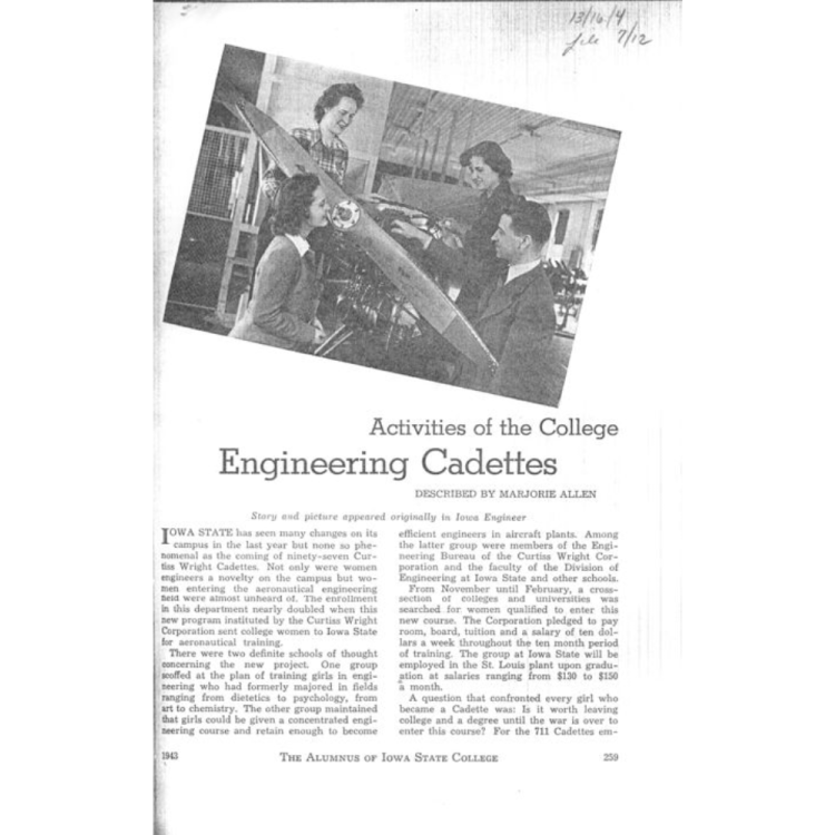 Curtiss-Wright Engineering Cadettes