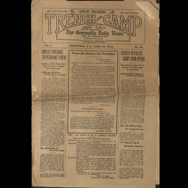 WWI Trench & Camp Newspaper